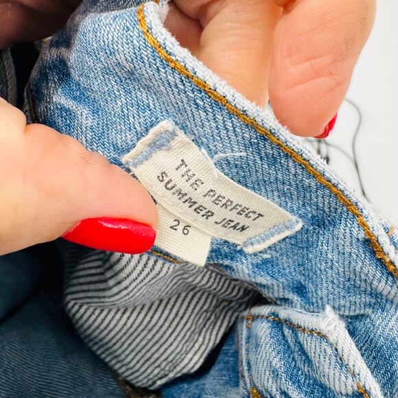 Madewell Perfect Summer Jeans Size 26 Light Wash High Rise Straight Leg - Picture 3 of 7